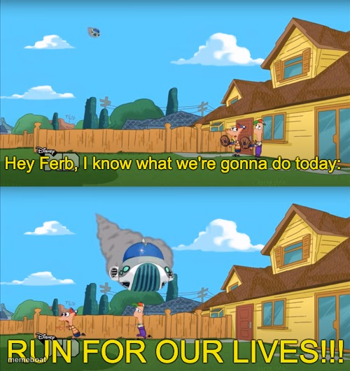 Run for our lives - meme generator image preview