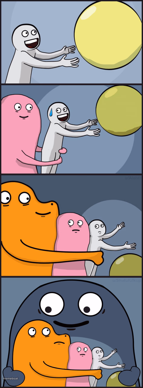Running away balloon 3 - meme generator image preview