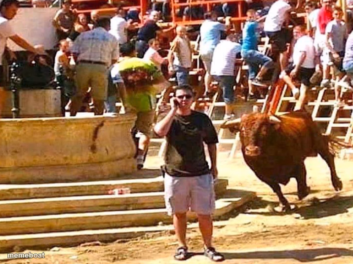Running of the bulls - meme generator image preview