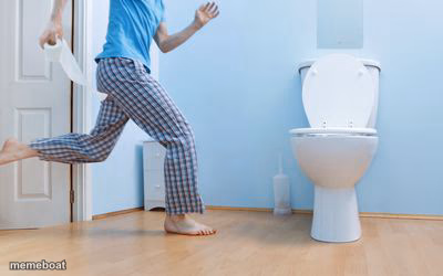 Running to the toilet - meme generator image preview