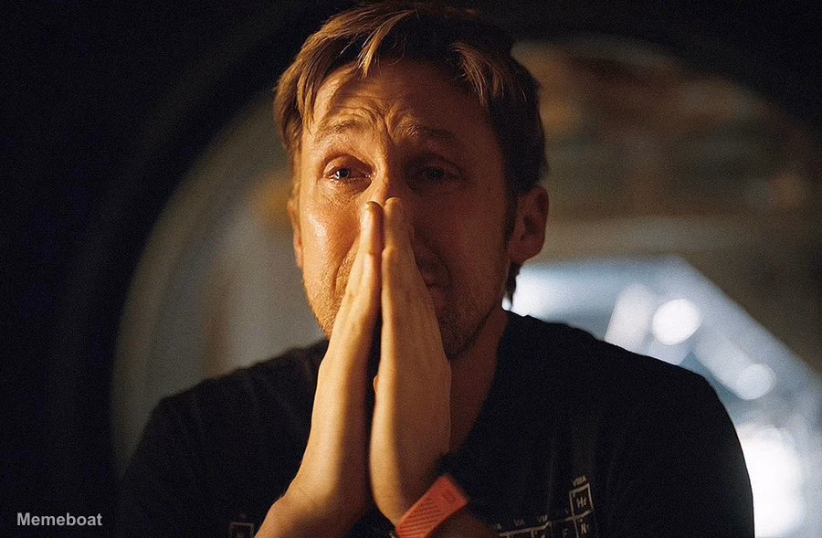Ryan Gosling Crying - 'Project Hail Mary' - meme generator image preview