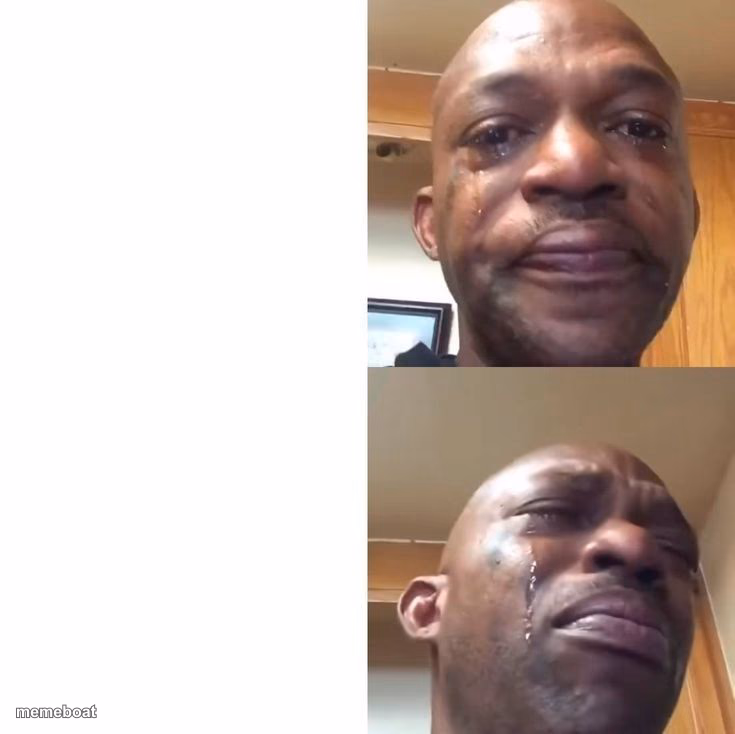 Sad and Crying Black Guy - meme generator image preview