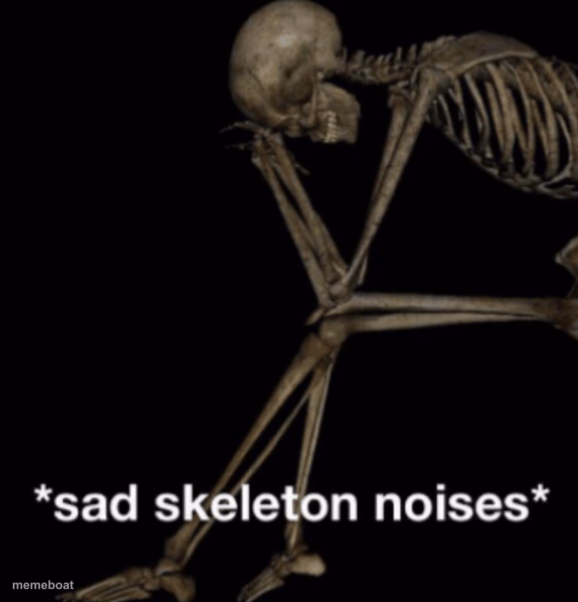 Sad skeleton noises - meme generator image preview