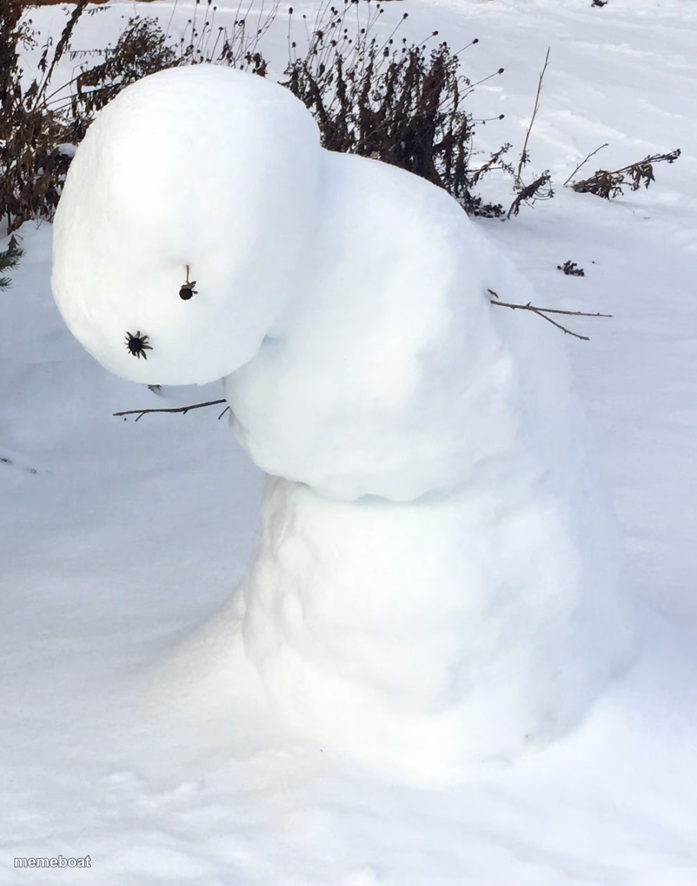 Sad Snowman - meme generator image preview