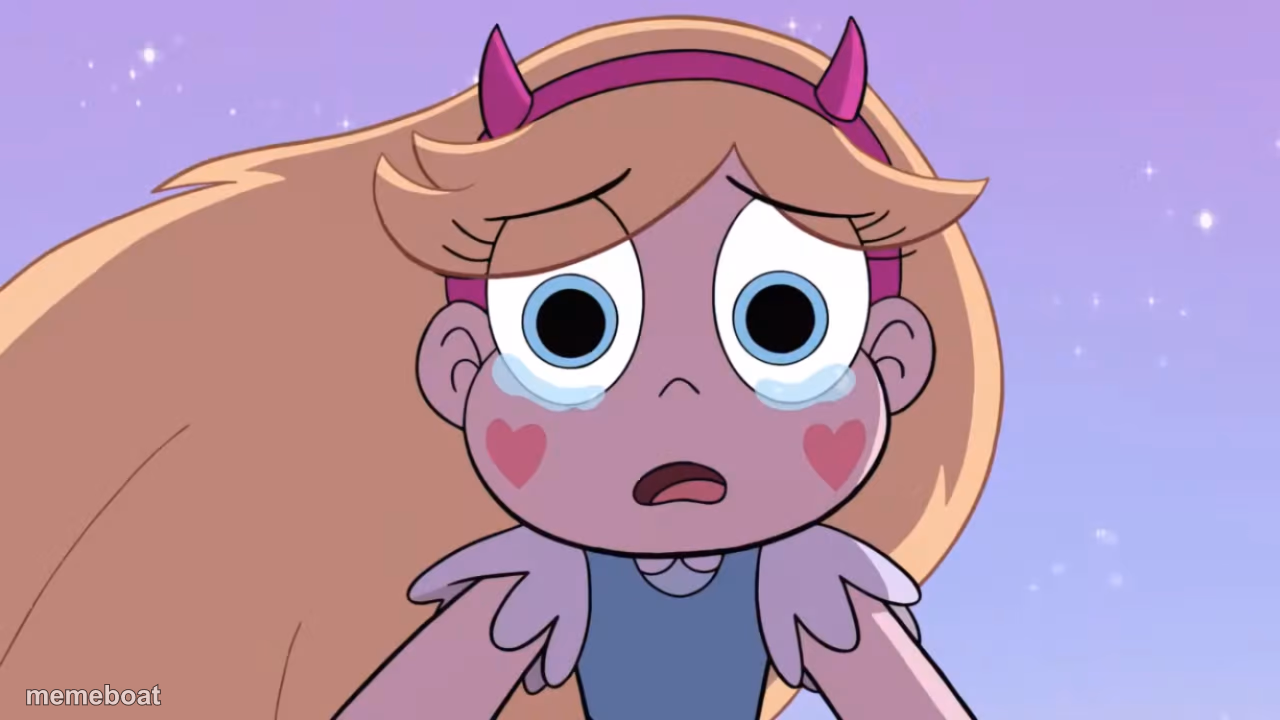 Sad Star Butterfly - meme generator image preview