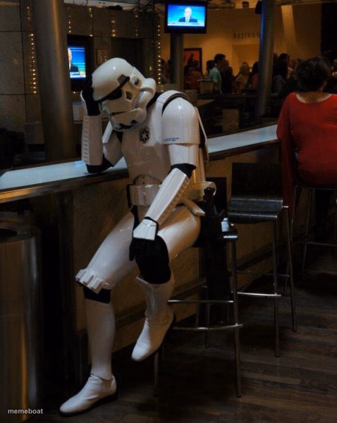 Sad Stormtrooper At The Bar - meme generator image preview