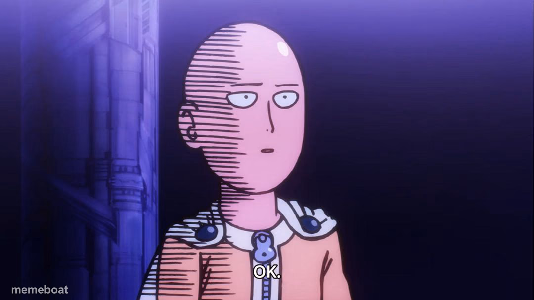 Saitama "OK" - meme generator image preview