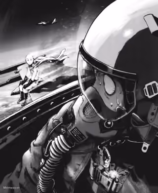 Saitama on Jet Wing