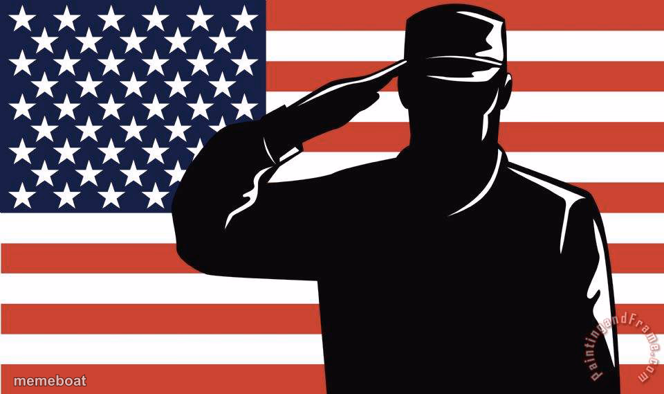 saluting soldier - meme generator image preview