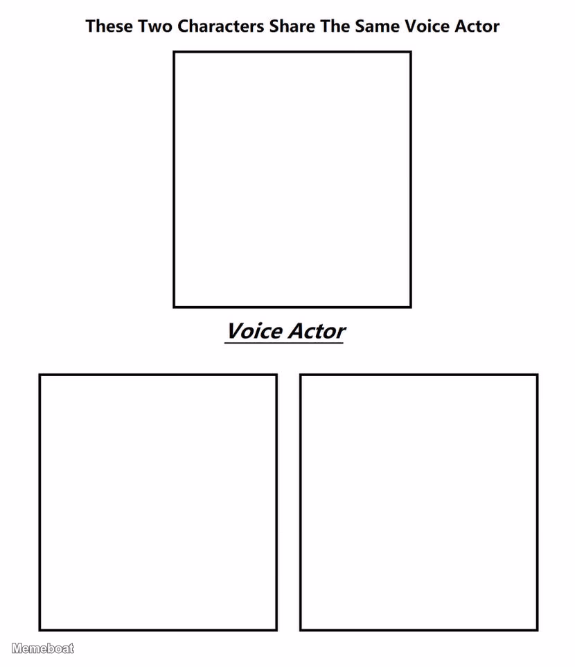 Same Voice Actor Blank Meme - meme generator image preview
