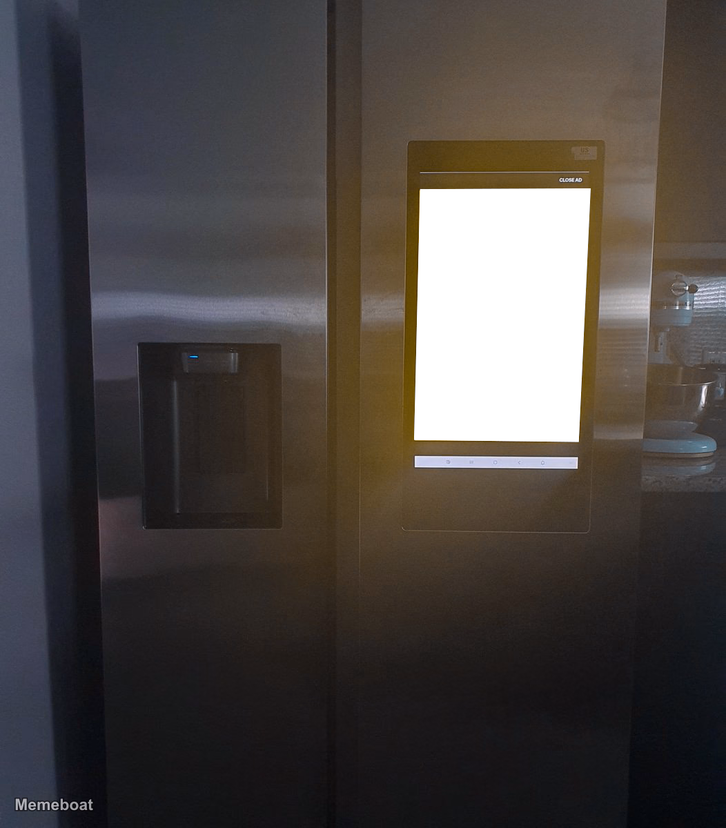 Samsung Smart Fridge CLOSE AD - meme generator image preview