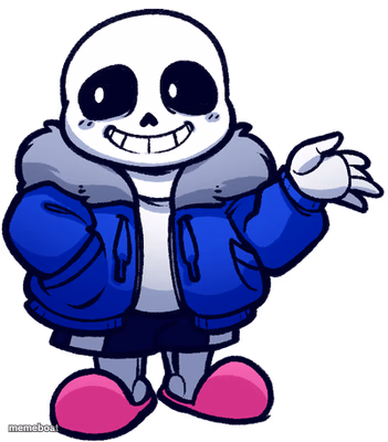 sans shrug - meme generator image preview
