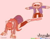 sans t-posing on monika