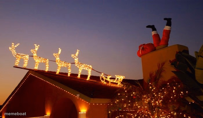 Santa in the Chimney - meme generator image preview