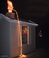 Santa Peeing Lights