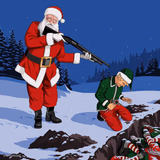 Santa Shooting Elf