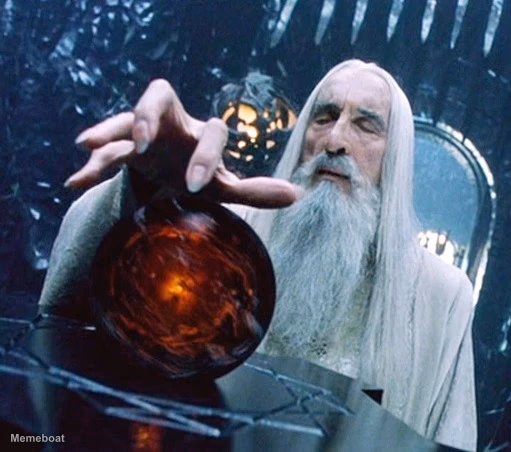 Saruman and the Palantir Orb - meme generator image preview