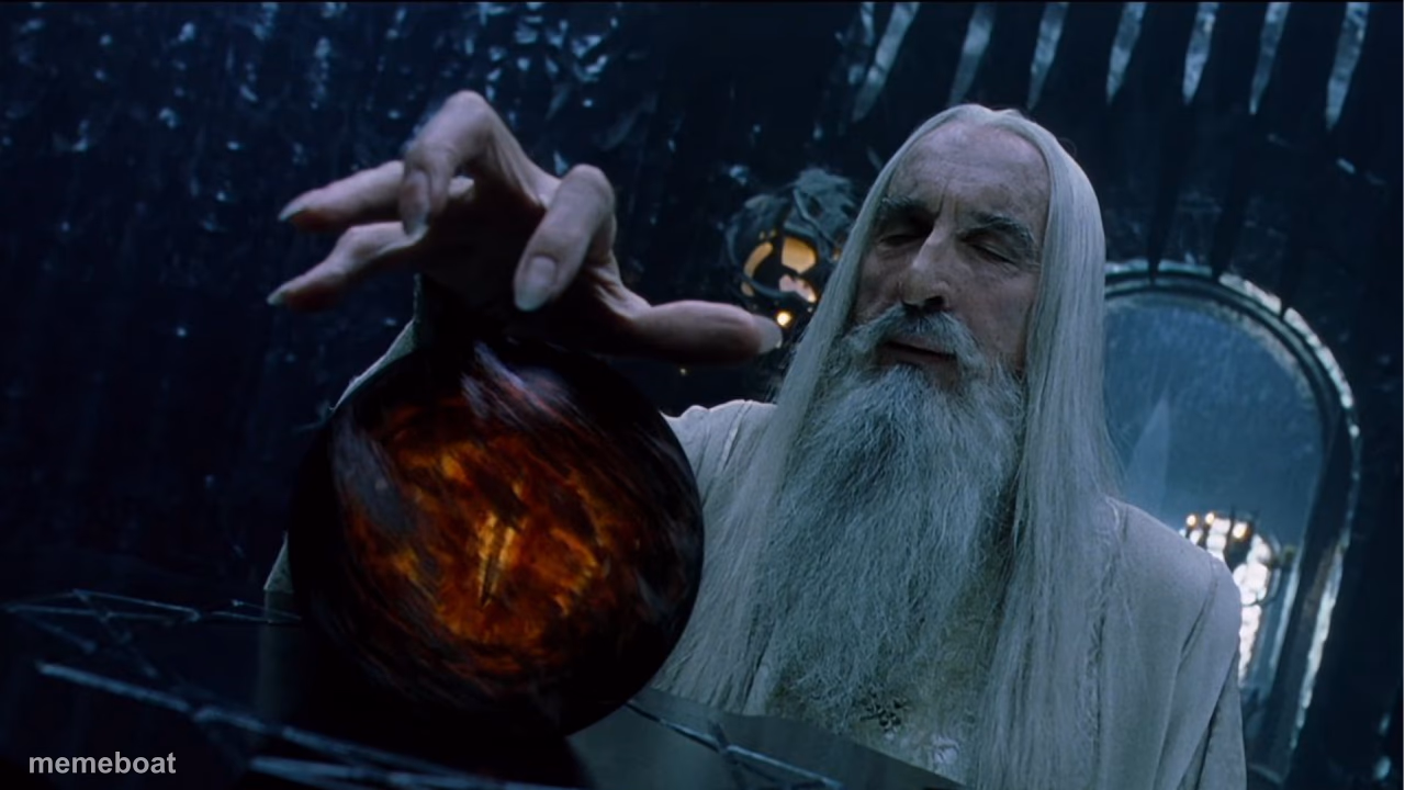 Saruman magically summoning - meme generator image preview