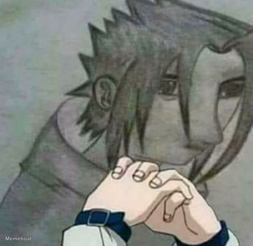 Sasuke Thinking - meme generator image preview