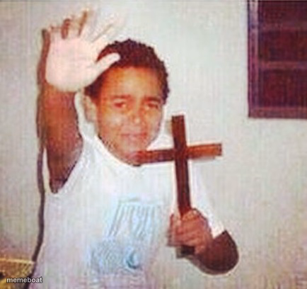 satan stay away - meme generator image preview