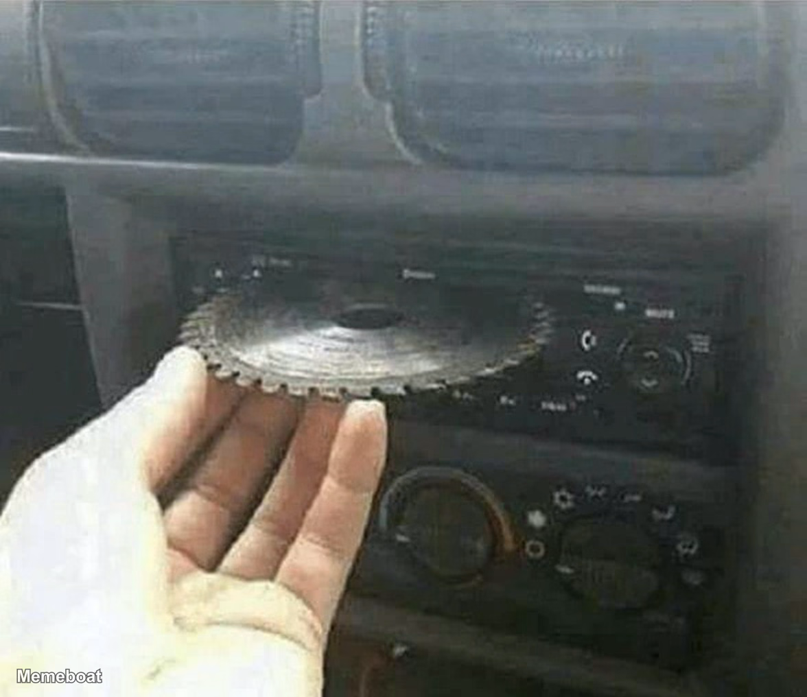 Sawblade CD Player - meme generator image preview