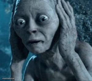 Scared Gollum - meme generator image preview