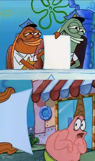 SpongeBob Blank Sign