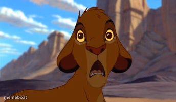 Scared Simba - meme generator image preview