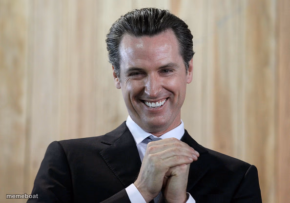 Scheming Gavin Newsom - meme generator image preview