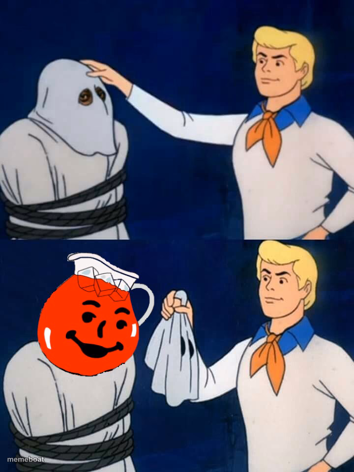 Scooby Doo Mask Reveal- Kool-Aid - meme generator image preview