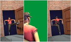Scout entering and leaving room