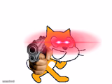 Scratch Cat with a gun