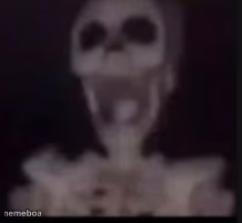 screaming skeleton - meme generator image preview