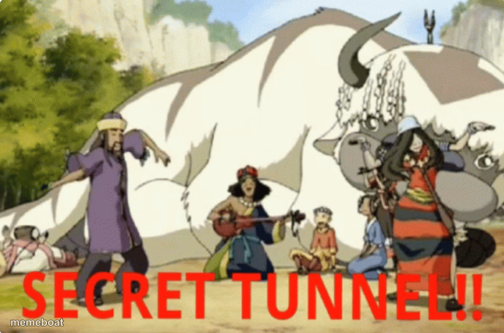 secret tunnel - meme generator image preview