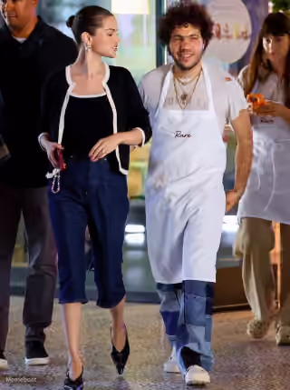 Selena Gomez and Benny Blanco Leaving After the Cooking Class