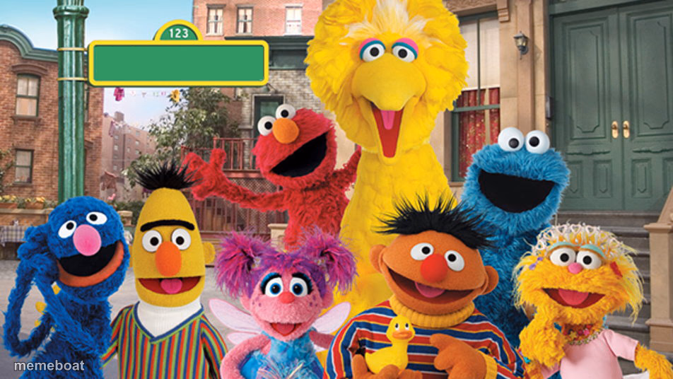 Sesame Street Blank Sign - meme generator image preview