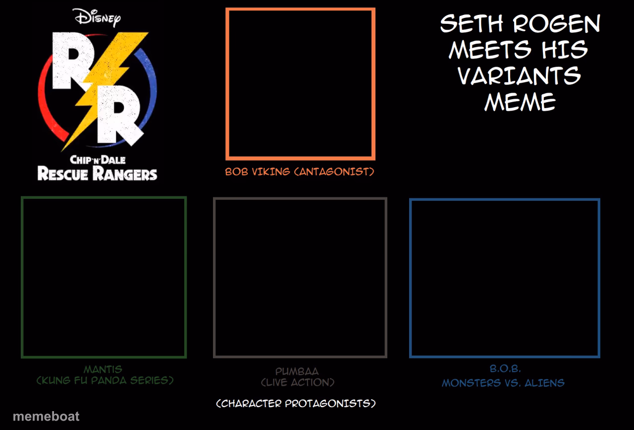 Seth Rogen Meets His Variants - meme generator image preview