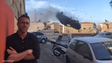 Severe car crash photobombing Ryan Reynolds