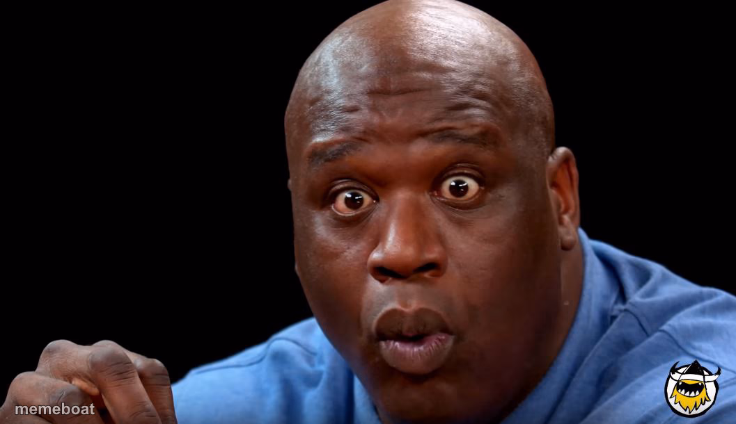 Shaq Hot Ones Face - meme generator image preview