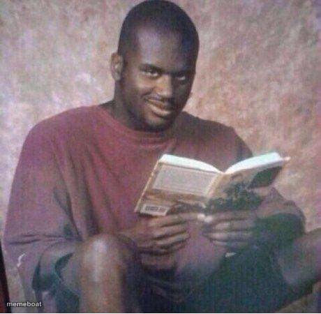 Shaq reading meme - meme generator image preview
