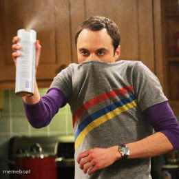 sheldon cooper spray can - meme generator image preview