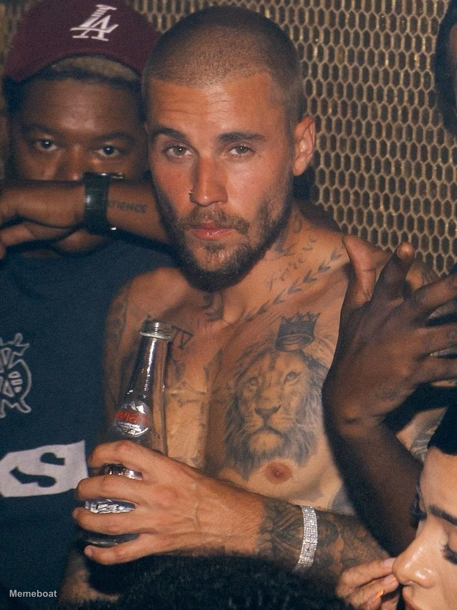 Shirtless Justin Bieber - meme generator image preview