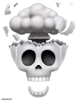 shocked brain explode skull emoji (iphone)