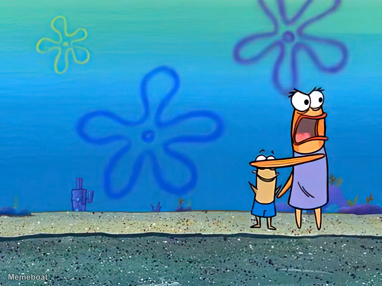 Shocked Fish Mother - meme generator image preview