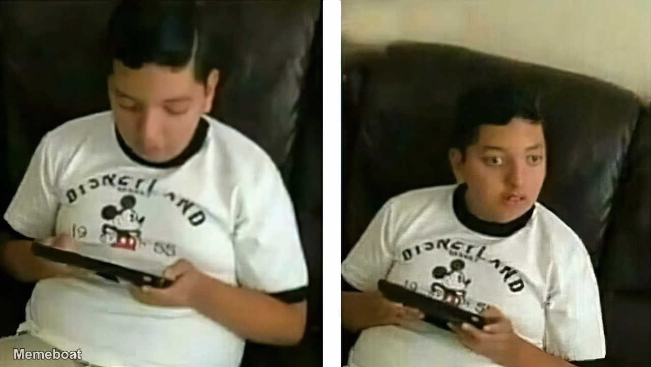 Shocked Kid Watching Something - meme generator image preview