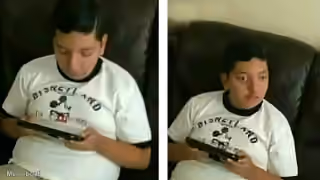 Shocked Kid Watching Something