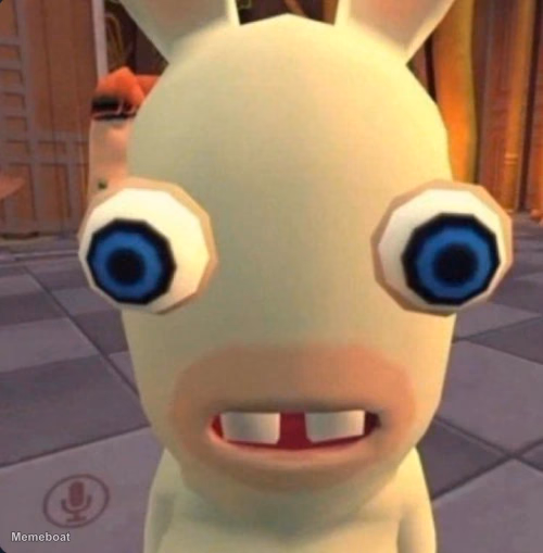 Shocked Rabbid - meme generator image preview