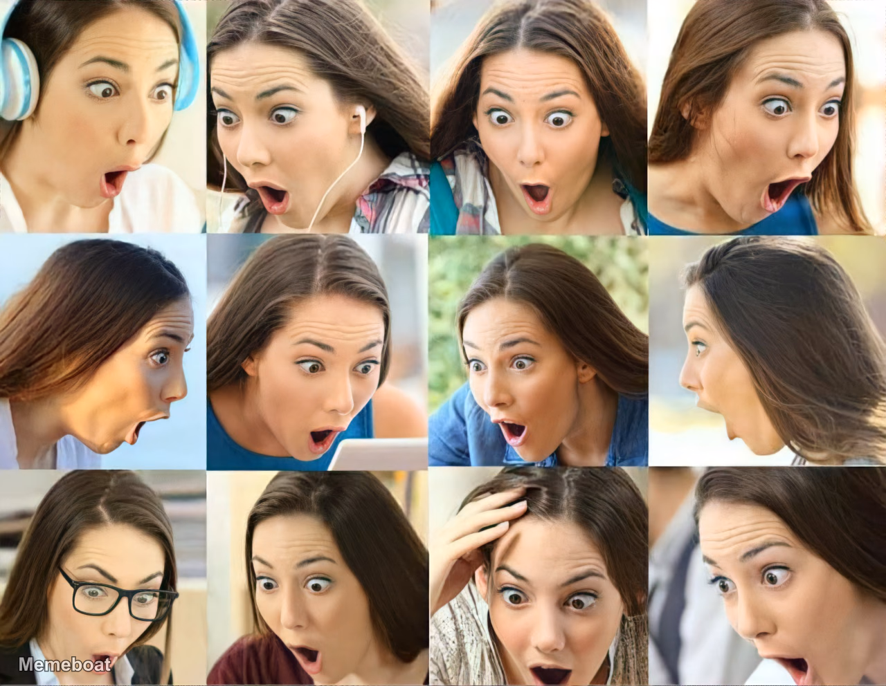 Shocked Woman Collage - meme generator image preview