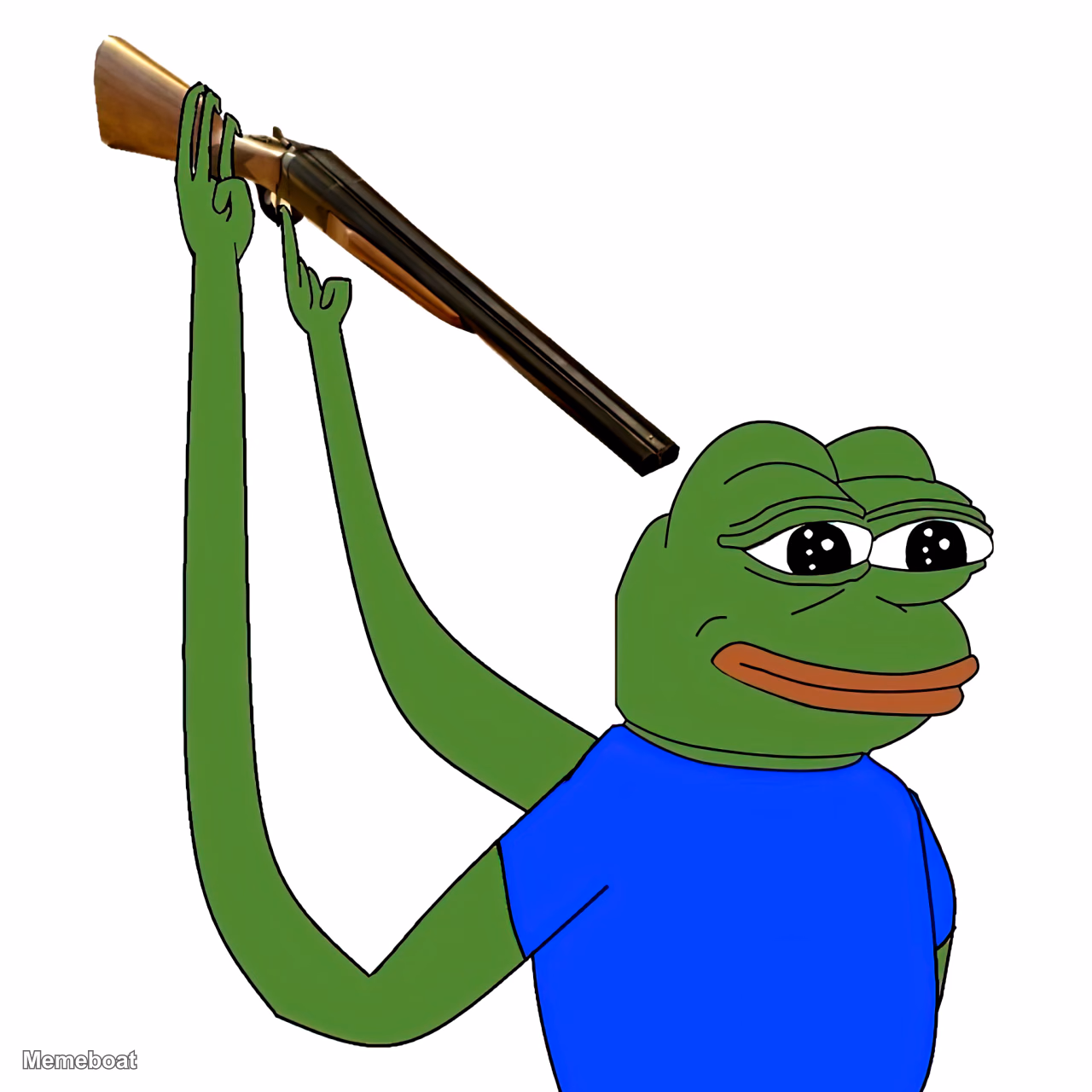 Shotgun Suicide Pepe - meme generator image preview