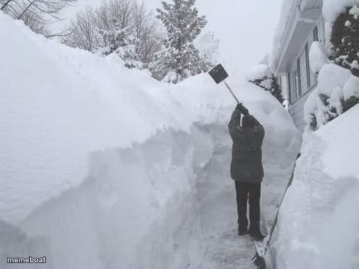 Shoveling Deep Snow - meme generator image preview
